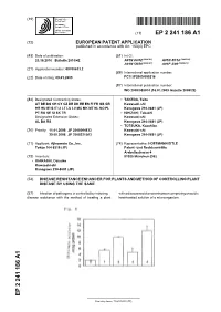 Disease Resistance Enhancer for Plants and Method of Controlling Plant Disease by Using the Same