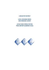 Lancaster District Local Housing Needs and Demand Survey ‐ 2011