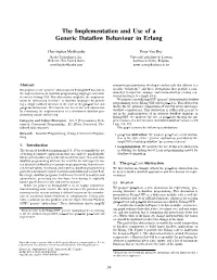 The Implementation and Use of a Generic Dataﬂow Behaviour in Erlang