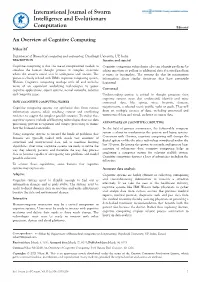 An Overview of Cognitive Computing