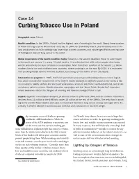 Curbing Tobacco Use in Poland