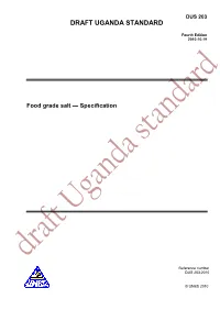 Draft Uganda Standard