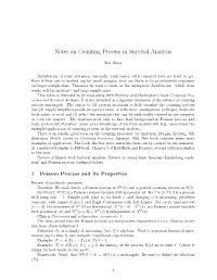 Notes on Counting Process in Survival Analysis