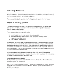 Red Flag Exercise