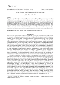 Stefan Konstańczak1 Introduction the Holocaust Can Hardly Be Analysed