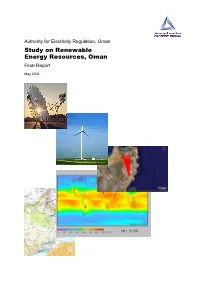 Study on Renewable Energy Resources, Oman: Final Report