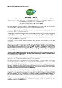 Final Programme Admission Particulars (NHG)
