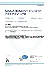 Management System Certificate