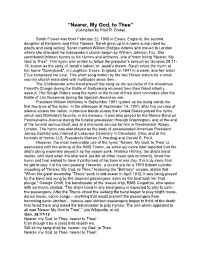 “Nearer, My God, to Thee” (Compiled by Paul R