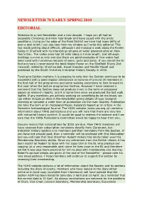 Newsletter 78 Early Spring 2010 Editorial
