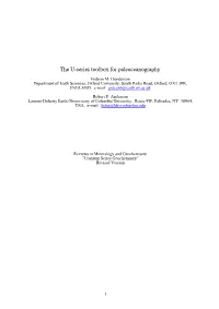 The U-Series Toolbox for Paleoceanography