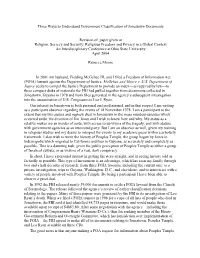 Three Ways of Understanding Government Classification of Jonestown Documents