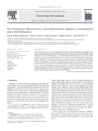 First Monogenean Flatworm from a Microhylid Frog Host: Kankana, A