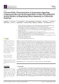 Genome-Wide Characterization of Jasmonates Signaling Components