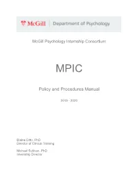 Policy and Procedures Manual