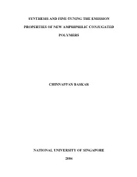 Synthesis and Fine-Tuning the Emission Properties of New
