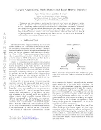 Baryon Asymmetry, Dark Matter and Local Baryon Number