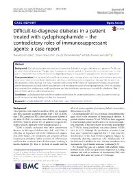 Difficult-To-Diagnose Diabetes in a Patient Treated With