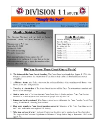 Division 11South “Simply the Best” Volume 1, Issue 3, September 2019 Division 11 Editor: Kerry Morgan, SO-PB Kerry.D.Morgan1968@Gmail.Com