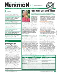 Feed Your Gut with Fiber 2015 Dietary Guidelines Released