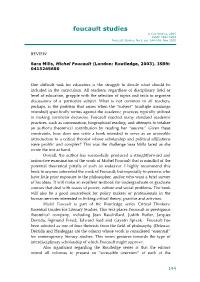 Foucault Studies © Lisa Weems, 2005 ISSN: 1832-5203 Foucault Studies, No 3, Pp