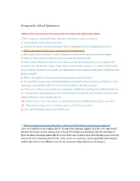 Frequently Asked Questions