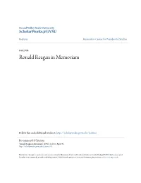 Ronald Reagan in Memoriam