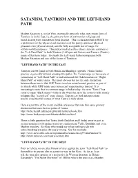 Satanism, Tantrism and the Left-Hand Path