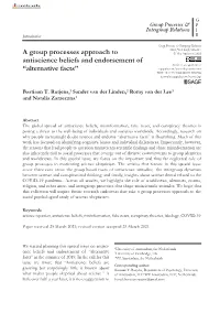 A Group Processes Approach to Antiscience Beliefs And
