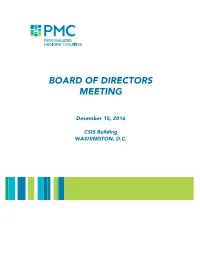 Board of Directors Meeting