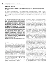 Characterization of BMS-911543, a Functionally Selective Small-Molecule Inhibitor of JAK2