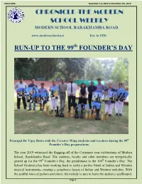 Chronicle-The Modern School Weekly Run-Up To