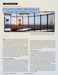 Considering Ellen Mandelbaum a Brush with a Painter of Light