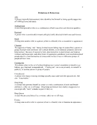 Definitions & Distinctions