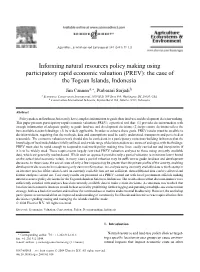 Informing Natural Resources Policy Making Using Participatory Rapid