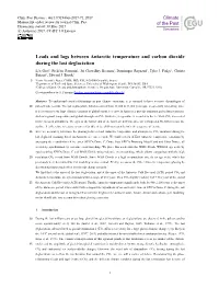 Leads and Lags Between Antarctic Temperature and Carbon Dioxide