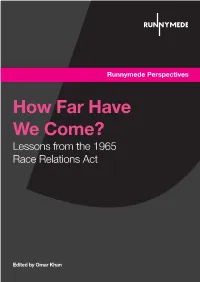 Lessons from the 1965 Race Relations Act