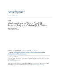 Middle-Earth's War on Terror: a Post-9/11 Reception Study on the Works of J.R.R