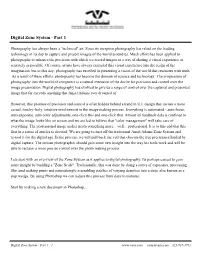 Digital Zone System - Part 1