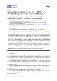 Immunohistochemical Expression of ABCB5 As a Potential Prognostic Factor in Uveal Melanoma
