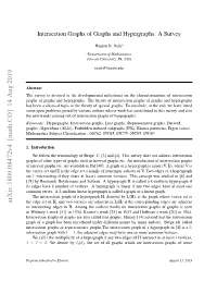 On Intersection Graphs of Graphs and Hypergraphs: a Survey