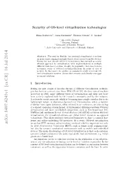 Security of OS-Level Virtualization Technologies: Technical Report