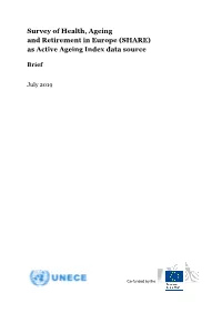 Survey of Health, Ageing and Retirement in Europe (SHARE) As Active Ageing Index Data Source