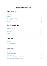 Table of Contents