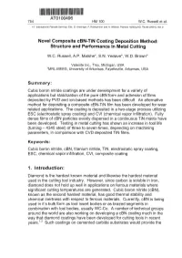 1. Introduction: Diamond Is the Hardest Known Material and Likewise the Hardest Material Used in the Cutting Tool Industry
