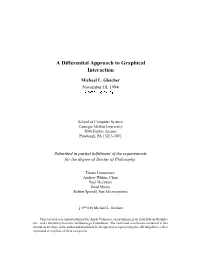 A Differential Approach to Graphical Interaction