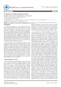 Community Health Nursing in Oman