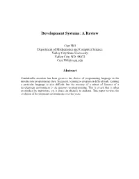 Development Systems: a Review