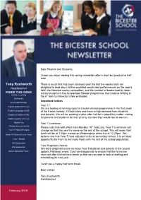 Newsletter – February 2018