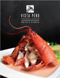 Private Events Menus for Groups of 25